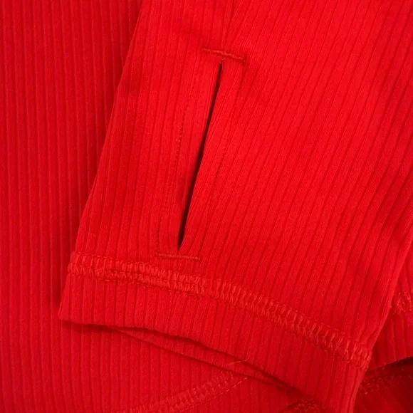 Tuff Veda Ribbed Red Yoga Jacket - Picture 8 of 9